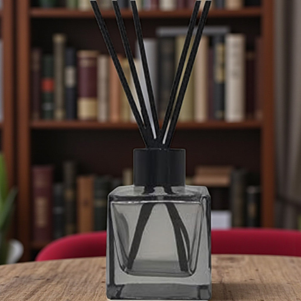 Flacon Diffuseur en Verre Noir 100 ml avec Bâtons